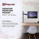 ProperAV swing arm monitor mount black 34 inch - British product
