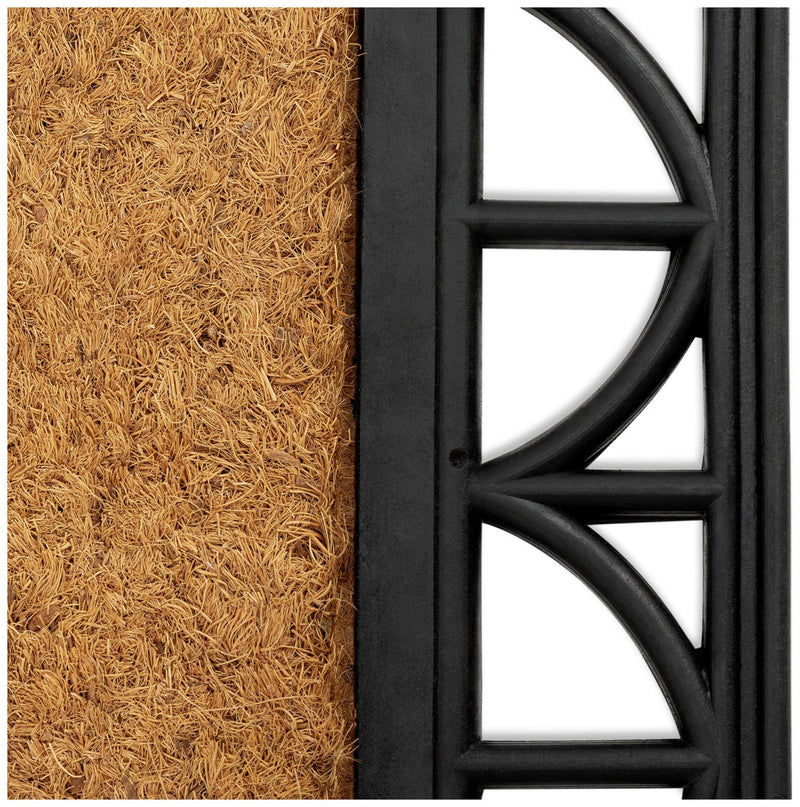 Argos Home Traditional Natural & Black Short Pile Doormat 60x40cm - British product
