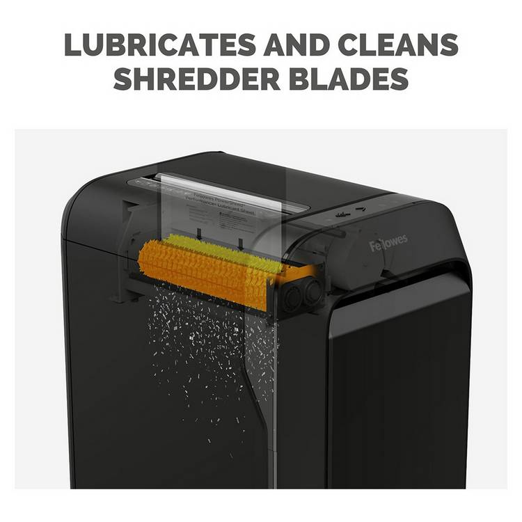 Fellowes shredder oil sheets, pack of 10, imported from the UK