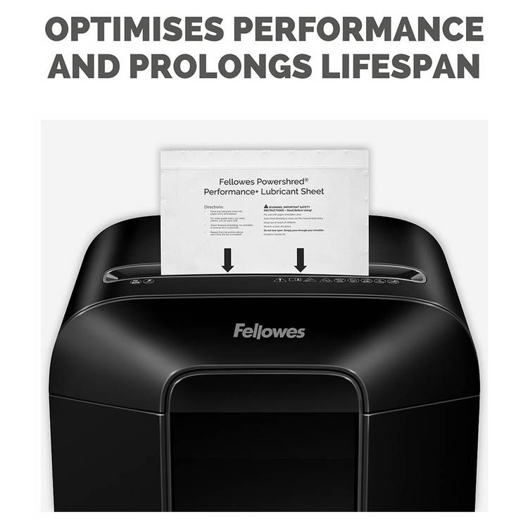 Fellowes shredder oil sheets, pack of 10, imported from the UK