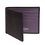 fortnum Ettinger Billfold Sterling Wallet, Black & Purple- Buy online at McGrocer