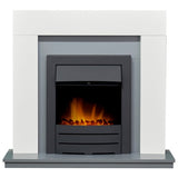 Adam Dakota electric fire suite white and grey, imported from the UK