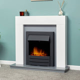 Adam Dakota electric fire suite white and grey, imported from the UK