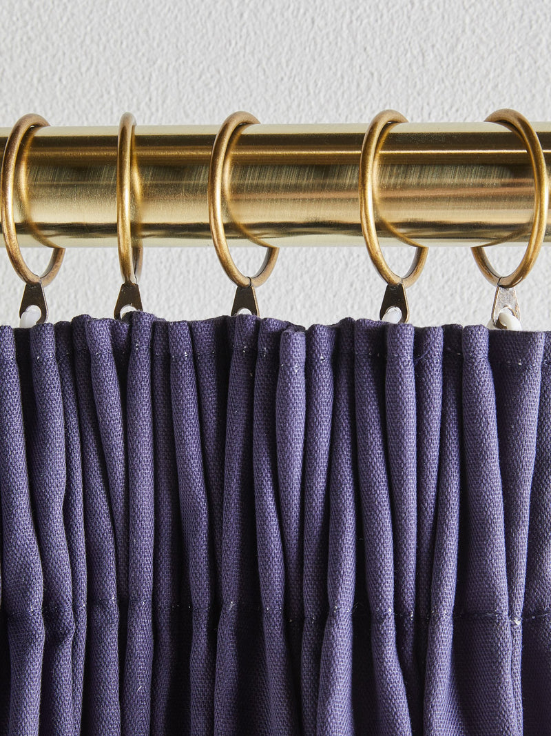 Antique brass curtain pole rings 28mm 6 pack, UK version