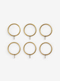 Antique brass curtain pole rings 28mm 6 pack, UK version