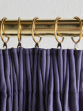 Antique brass curtain pole rings 28mm 6 pack, UK version