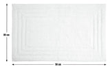 Habitat Cotton Deep Pile Tufted Bath Mat - White