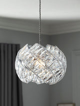 Next Ceiling Light Chrome Belgravia Easy Fit Shade with Faceted Acrylic Beads- Buy online at McGrocer