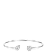 Harrods Messika My Twin White Gold and Diamond Bangle (0.35ct)- Buy online at McGrocer