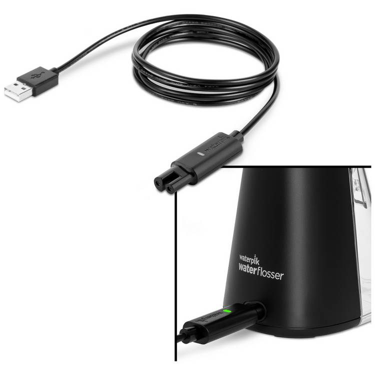 Waterpik cordless plus rechargeable water flosser black, UK version