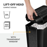 Fellowes PowerShred LX65 cross-cut shredder 10 sheet 22 litre, UK version