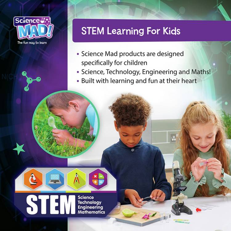 Science Mad Super HD microscope with smartphone adapter (British brand)