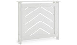 Habitat Chevron Mini White Radiator Cover 81.5cm x 85cm x 21cm