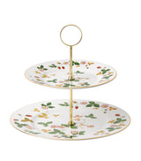 Wedgwood Wild Strawberry Two-Tier Cake Stand