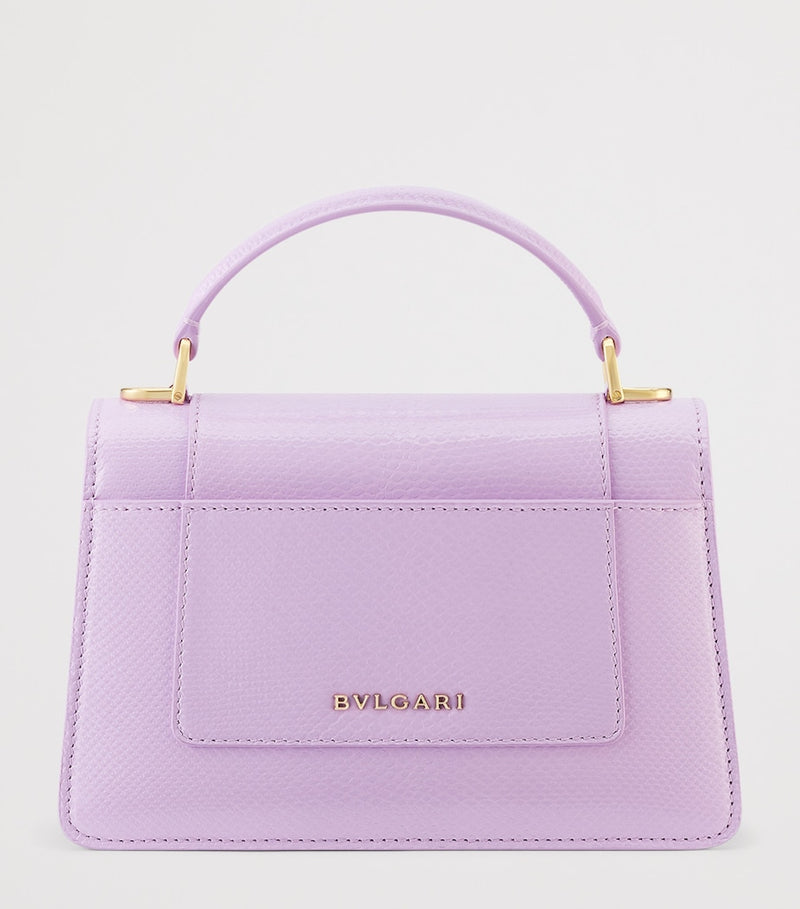 Bvlgari Serpenti Forever mini top-handle bag in karung leather (British brand)