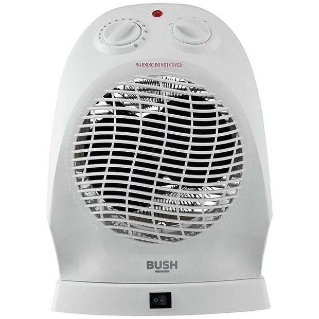 Bush 2.4kW upright oscillating fan heater - British product