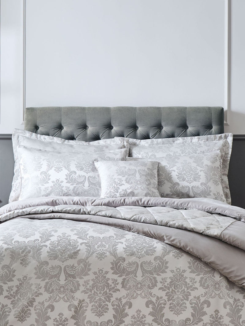 Catherine Lansfield damask jacquard quilted pillow sham pair (British brand)