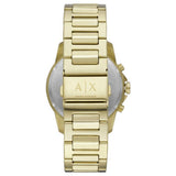 Armani Exchange men's watch gold strap grey dial 44mm (British brand)