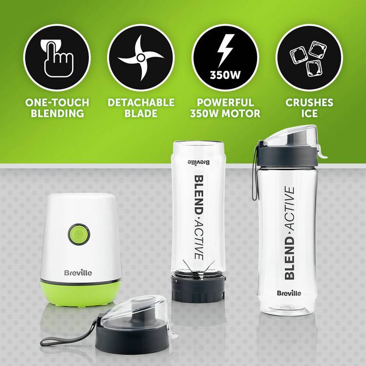 Breville Blend Active 600ml personal smoothie maker green, UK version