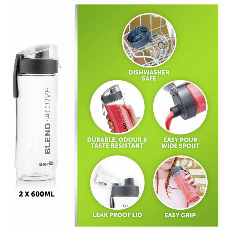 Breville Blend Active 600ml personal smoothie maker green, UK version
