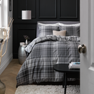 Argos Home Grey Brushed Cotton Check Bedding Set King Size - British product