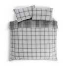 Argos Home Grey Brushed Cotton Check Bedding Set King Size - British product