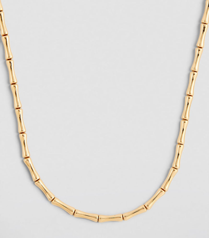 Anita Ko yellow gold bamboo necklace, imported from the UK