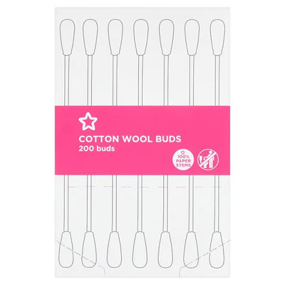 Superdrug Superdrug Cotton Wool Buds 200 Pack- Buy online at McGrocer