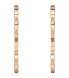 Chopard Ice Cube rose gold hoop earrings 18kt, imported from the UK