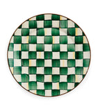 MacKenzie-Childs Emerald Check charger plate 30.5cm, imported from the UK