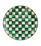 MacKenzie-Childs Emerald Check charger plate 30.5cm, imported from the UK