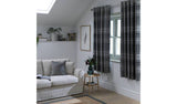 Argos Habitat Check Grey Eyelet Curtains 229x229cm- Buy online at McGrocer
