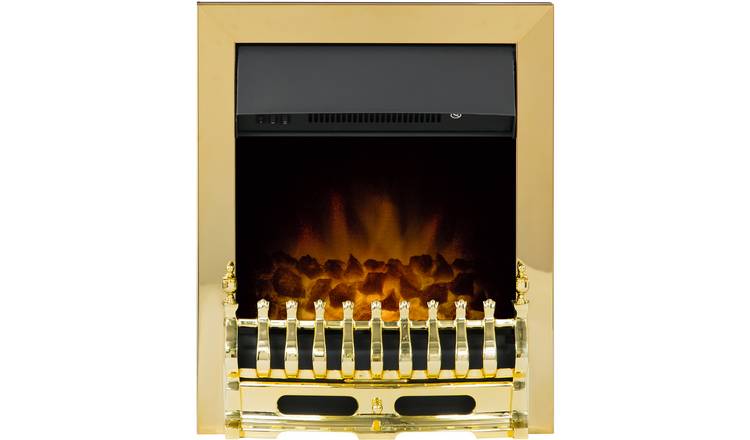 Adam Blenheim brass electric inset fire 50.7cm wide - British product