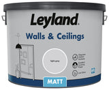 Leyland Wall & Ceiling Matt Paint Light Grey 10L, UK version
