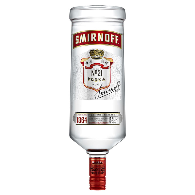 Smirnoff No. 21 Red Label vodka 1.5L bottle, UK version