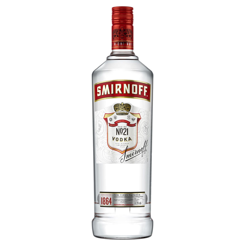 Smirnoff No. 21 Red Label Vodka 1L (British brand)