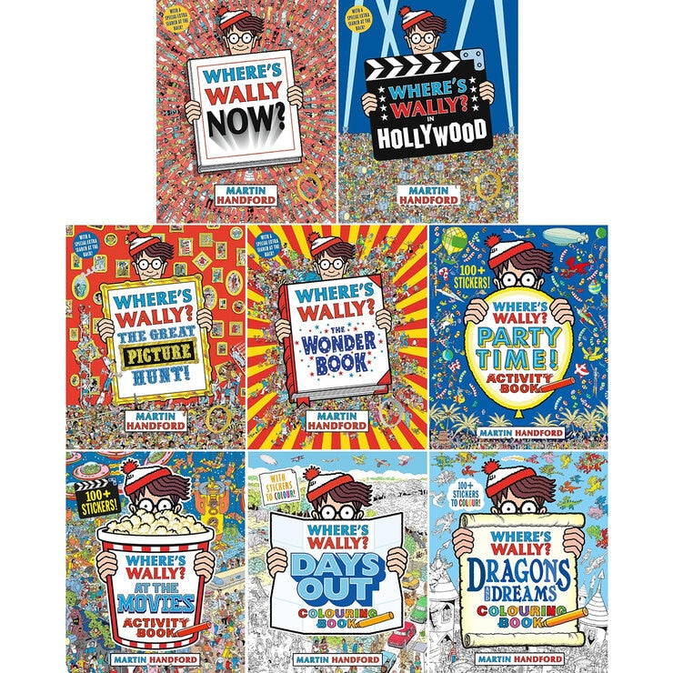 Where's Wally children's book collection 8 books, UK version
