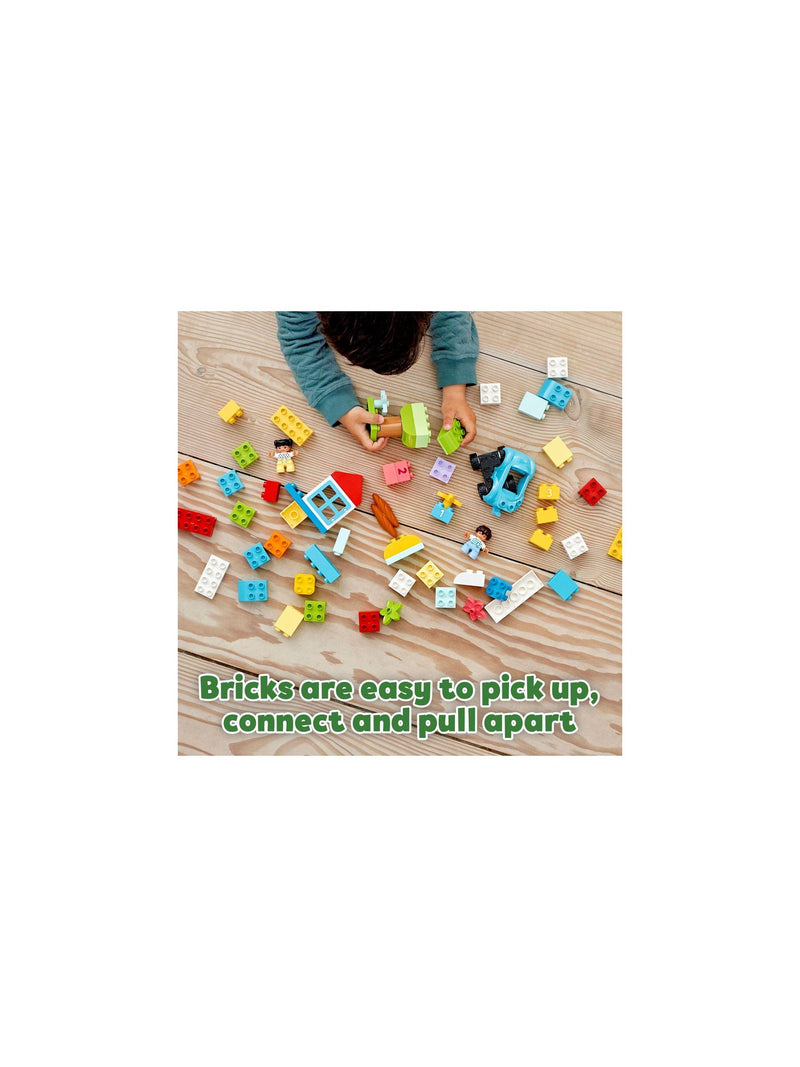 مجموعة بناء صندوق مكعبات LEGO DUPLO الكلاسيكي 65 قطعة (علامة تجارية بريطانية)