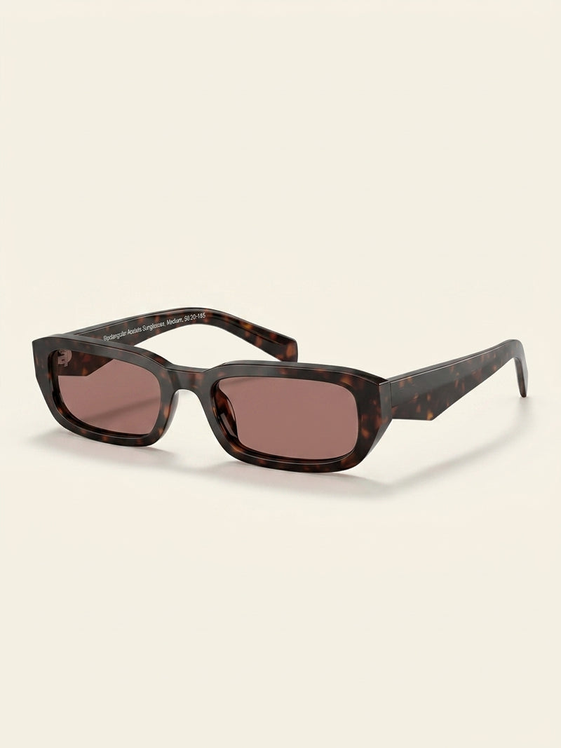 Prada women's rectangular sunglasses root tortoise brown, UK version
