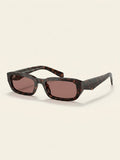 Prada women's rectangular sunglasses root tortoise brown, UK version