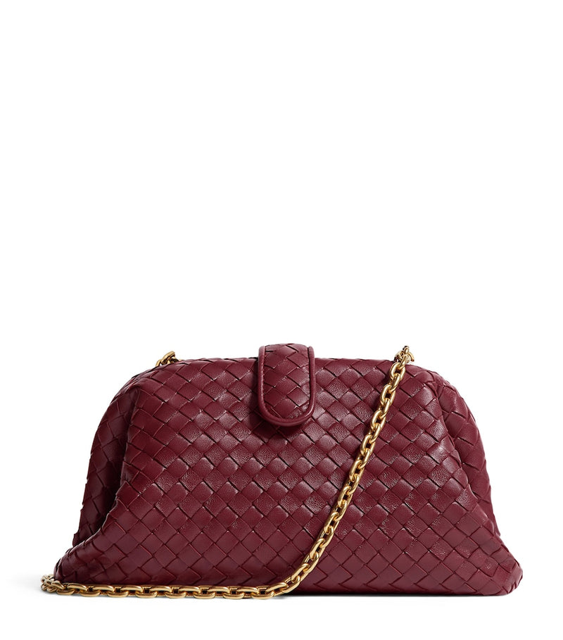 Bottega Veneta small leather Lauren 1980 clutch bag, imported from the UK