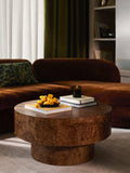John Lewis round coffee table with burl veneer top, UK version