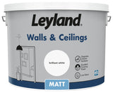 Leyland matt emulsion paint Brilliant White 10L, UK version