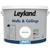 Leyland matt emulsion paint Brilliant White 10L, UK version