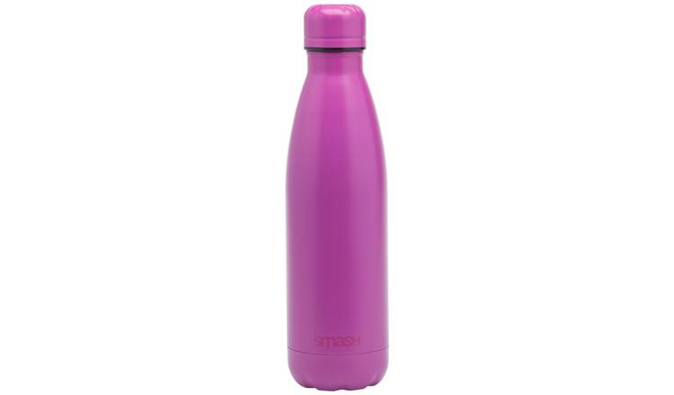 Smash pink stainless steel water bottle 500ml, imported from the UK