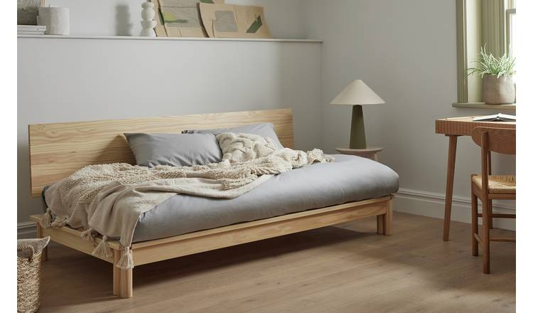 Habitat Akio Natural Trundle Guest Bed with two mattresses, UK version
