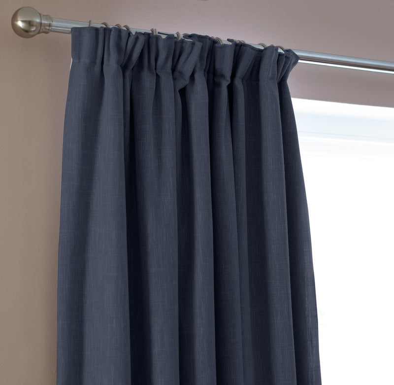 Habitat Blackout Pencil Pleat Curtains Navy 117x137cm, UK version
