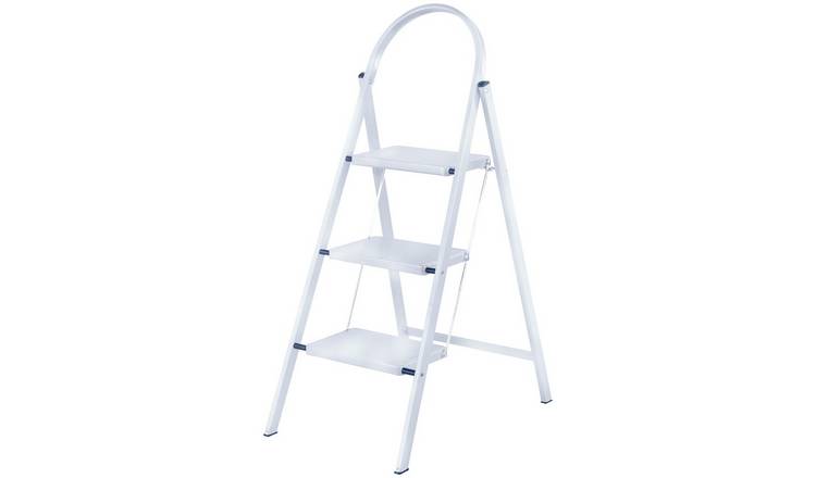 Werner 3 Tread White Stepstool (British brand)