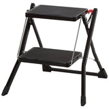 Werner black steel stepstool with wide treads (British brand)