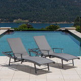 SunVilla Sling Wave sun lounger set with folding arms (British brand)